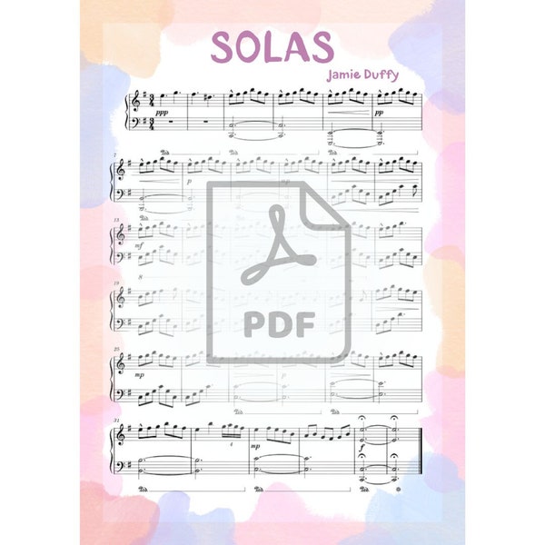 Jamie Duffy's Solas - Easy One-Page Piano Sheet Music PDF