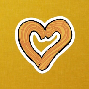 Sweetheart Churro vinyl sticker
