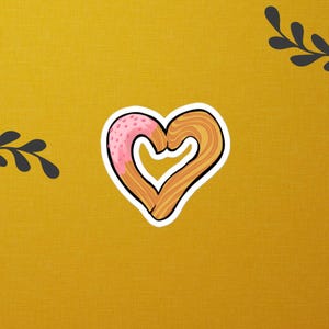 Sweetheart Churro Fresa vinyl sticker
