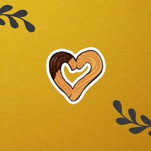 Sweetheart Churro Chocolate vinyl sticker