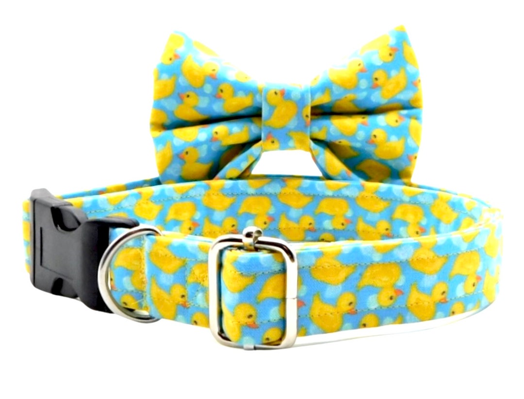 Rubber Duck Dog Collar / Girl Dog Collar With Rubber Ducks / Dog Collar