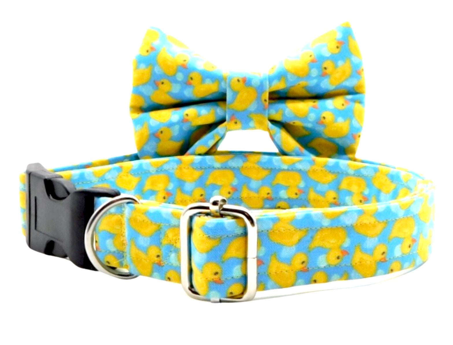 Rubber Duck Dog Collar / Girl Dog Collar With Rubber Ducks / Dog Collar