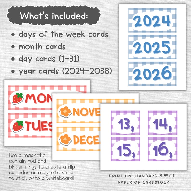 Classroom Flip Calendar, Classroom Decor, Printable, Spring - Etsy