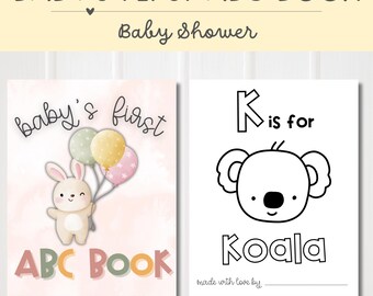 Baby's First ABC Book, Baby Shower ABC Book, Printable Baby Alphabet Book