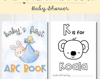 Baby's First ABC Book, Baby Shower ABC Book, Printable Baby Alphabet Book