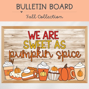 Pumpkin Spice Bulletin Board, Fall Bulletin Board, Classroom Decor, Halloween