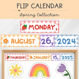 Klassenzimmer Klappkalender, Klassenzimmer Dekor, Printable, Frühling