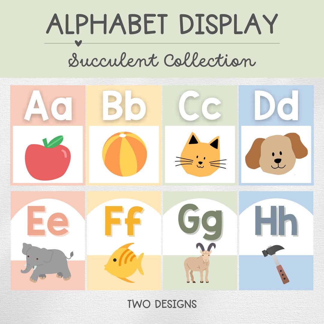 Alphabet Display, Alphabet Poster, Alphabet Cards, Classroom Decor ...