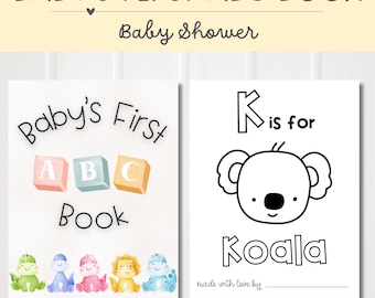 Baby's First ABC Book, Baby Shower ABC Book, Printable Baby Alphabet Book