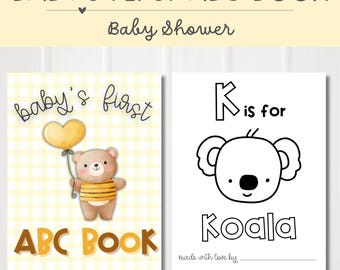 Baby's First ABC Book, Baby Shower ABC Book, Printable Baby Alphabet Book
