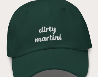 Gorra de papá bordada "Dirty Martini": un regalo para los amantes de los cócteles