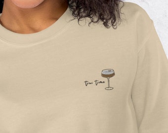Embroidered Sweatshirt Crewneck Sweatshirt Embroidered Espresso Martini Gift Espresso Martini Bachelorette Gift for Her Cocktail Gift
