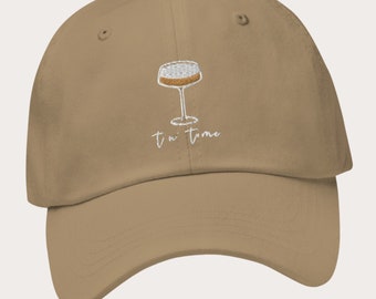 Embroidered Espresso Martini Dad Hat: Tini Time Cocktail Gift