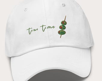 Gorra bordada para papá - "Tini Time" - Gorra de martini verde oliva. Regalo único para amantes de los cócteles. Regalo para ella. Regalos de despedida de soltera (varios colores).