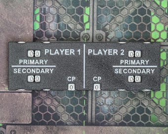 Tabletop Wargaming Score Tracker | Primary and Secondary Point Tracker | Celestial Miniatures