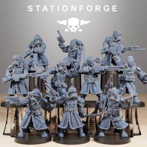 GrimGuard FrostWatch | Set of 10 Minis | StationForge | 12K Prints