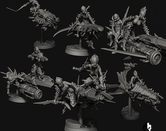 Motociclistas espaciales / Edge Miniatures - Elfos malditos