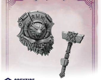 Hammers and Shields | Set of 10 Pieces | GreyTide Studio - Primal Hounds