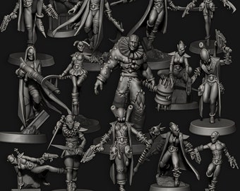 Dark Jesters | Set of 15 Minis | Edge Miniatures - Space Elves
