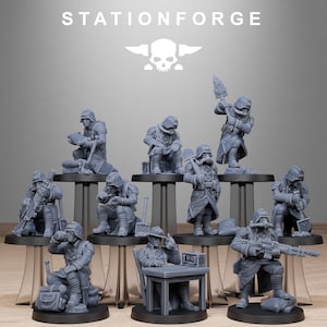 GrimGuard Chill squad | Set of 10 Minis | StationForge | 12K Prints