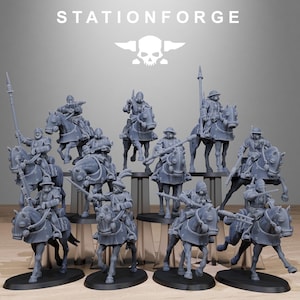 RoyalGuard Cavalry | ステーションフォージ | ミニチュア11体セット | 12Kプリント