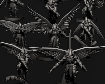 Jinetes de la tormenta / Set de 8 miniaturas / Edge Miniatures - Elfos malditos