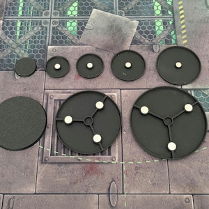 Magnetized Round PLA Bases for Miniatures | Variety of Sizes - 25mm to 160mm | Celestial Miniatures