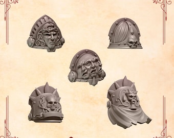 Shoulder Pads #1 | Set of 10 Pieces | GreyTide Studio - Crimson Lords