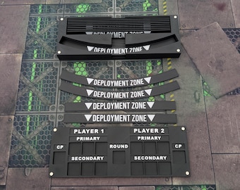 Deployment Zone Markers With Score Tacker, Full Table Coverage | Celestial Miniatures