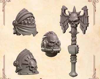 Battle Priest Upgrade Kit | Set of 4 Pieces | GreyTide Studio - Crimson Lords