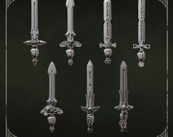 Swords | Set of 7 Pieces | GreyTide Studio - Eternal Pilgrims