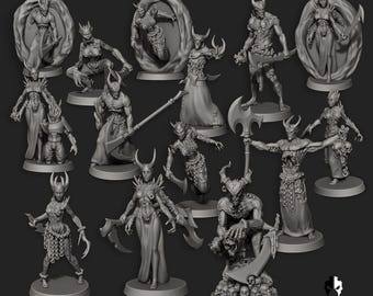 Cursed Warriors | Set of 14 Minis | Edge Miniatures - Cursed Elves