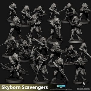 Ranged Patrol | Set of 20 Minis | Edge Miniatures - Skyborn Scavengers | 12K Prints