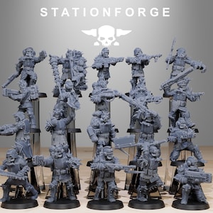 Corrupted Guard Builder | Set of 20 Minis | StationForge | 12K Prints