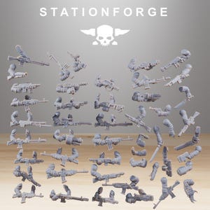 GrimGuard Infantry Weapons Set #2 | Set of 47 Pieces | StationForge | 12K Prints