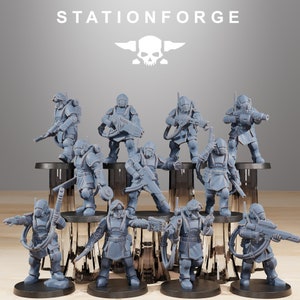 RoyalGuard Commandos | Set of 11 Minis | StationForge | 12K Prints