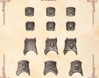 Bracers and Greaves | Set of 40 Pieces (20 of Each) | GreyTide Studio - Crimson Lords