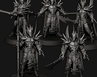 Élites blindadas / Set de 5 miniaturas / Edge Miniatures - Elfos malditos