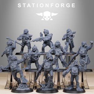 GrimGuard Divers / Set di 10 Mini / StationForge / 12K stampe