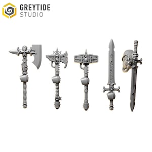 Big Weapons | Set of 5 Pieces - Terminator Scale | GreyTide Studio - Eternal Crusaders BIG Armour | 12K Prints
