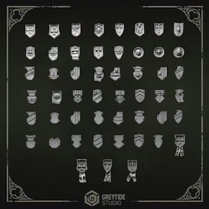 Shoulder Shields | Set of 51 Pieces | GreyTide Studio - Eternal Pilgrims