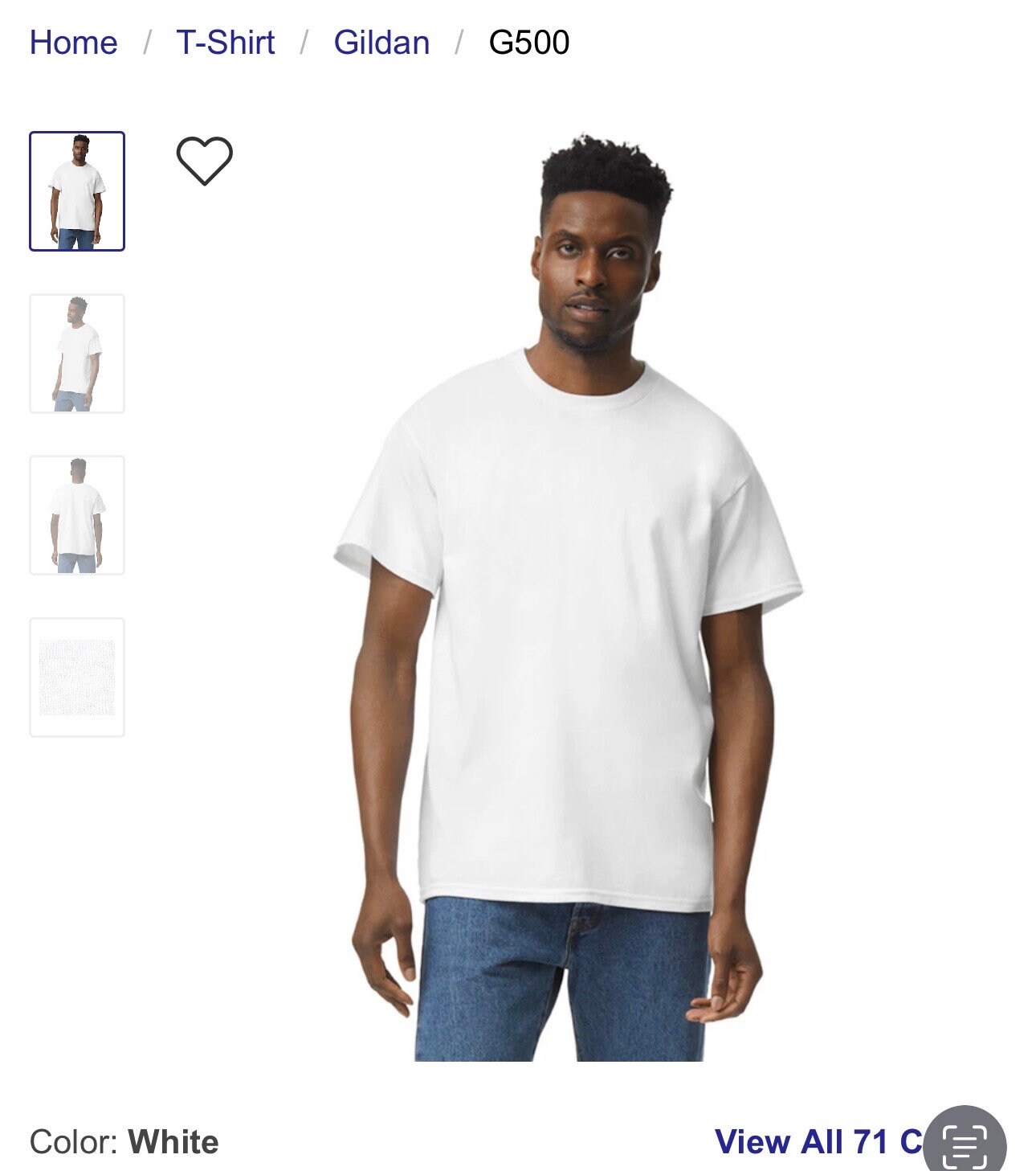 Gilden cotton blank tshirt