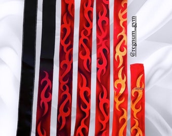 Rhythmic gymnastics ribbon, airbrush ribbon, aerography, painted, custom, decorating, Regnum GYM