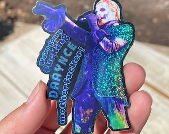 Spooky Band Skeleton Singer IV Daaynce Glitter Sticker