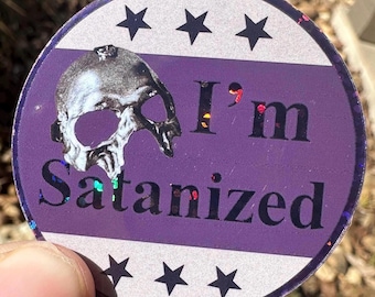 Ghost band Satanized Glitter sticker