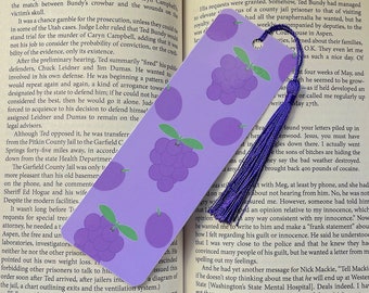 Grape Bookmark With Tassel, Custom Fruit Bookmark, Colourful Aesthetic Laminated Bookmark, Gift For Readers