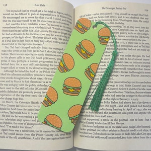 Lindo marcador de hamburguesa - Marcador de comida - Cartulina de 300 g/m² hecha a mano, borla de algodón - Perfecto para amantes de los libros