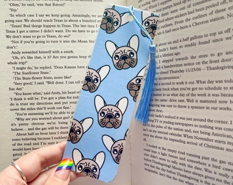 French Bulldog Bookmark, Custom Cute Bookmark With Tassel, Aesthetic Pet Bookmark, Dog Bookmark Book Lover Gift