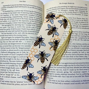 Cute Bee Bookmark - Bee and Honeycomb Bookmark  - Handmade 300gsm Card, Cotton Tassel - Perfect for Book Lovers