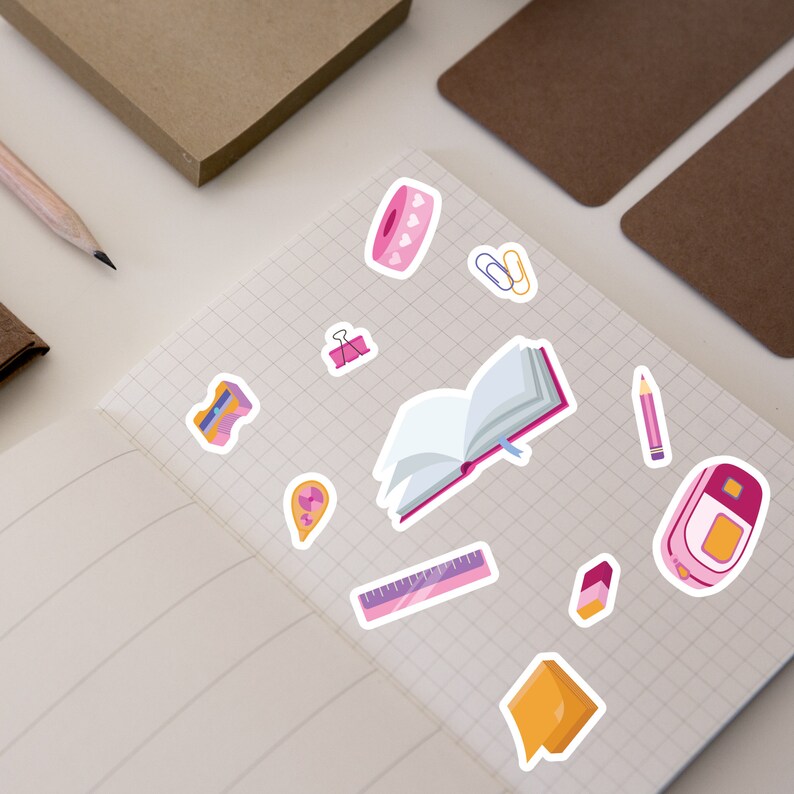 Journal Notebook Sticker Design Planner Sticker Pack Notebook Stickers Stationery Shop - Etsy